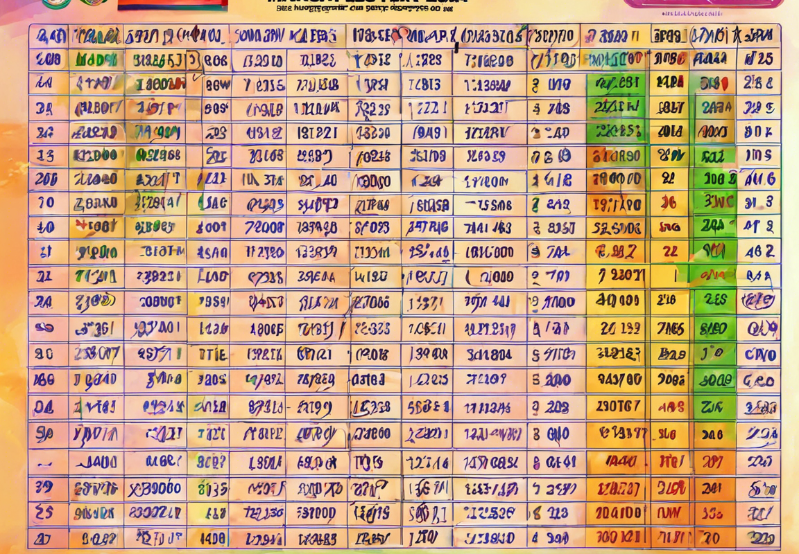 2024 March Kerala Lottery Result Chart